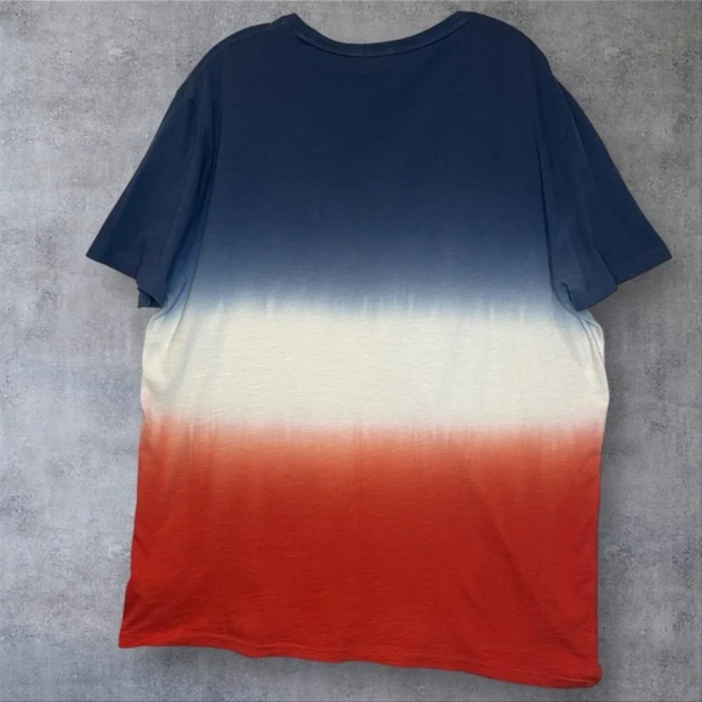 Polo Ralph Lauren Red White Blue Colorblock Pullover T-Shirt Mens‎ XL Spring USA